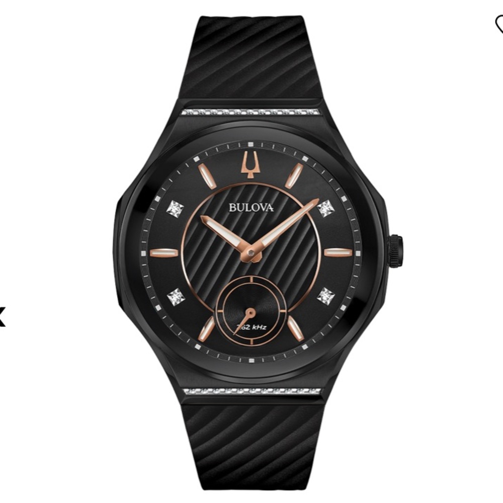 Women’s black Diomand Bulova CURV